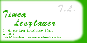 timea leszlauer business card