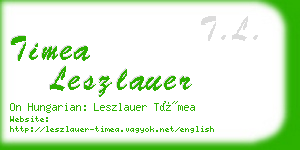 timea leszlauer business card